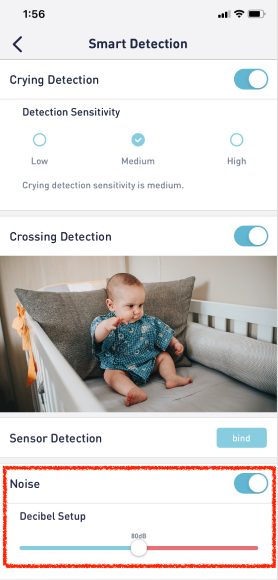 Smart Detection (Cry, Motion, Noise) – Lollipop Support